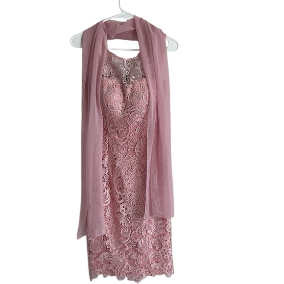 Dancing Queen Pink Lace Midi Dress - Picture 6 of 6